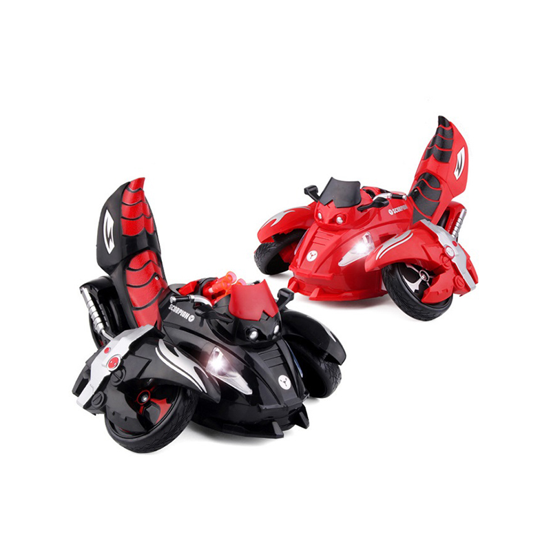 男孩遥控变形蝎子魔蝎战神发射子弹可充电特技遥控变形车玩具