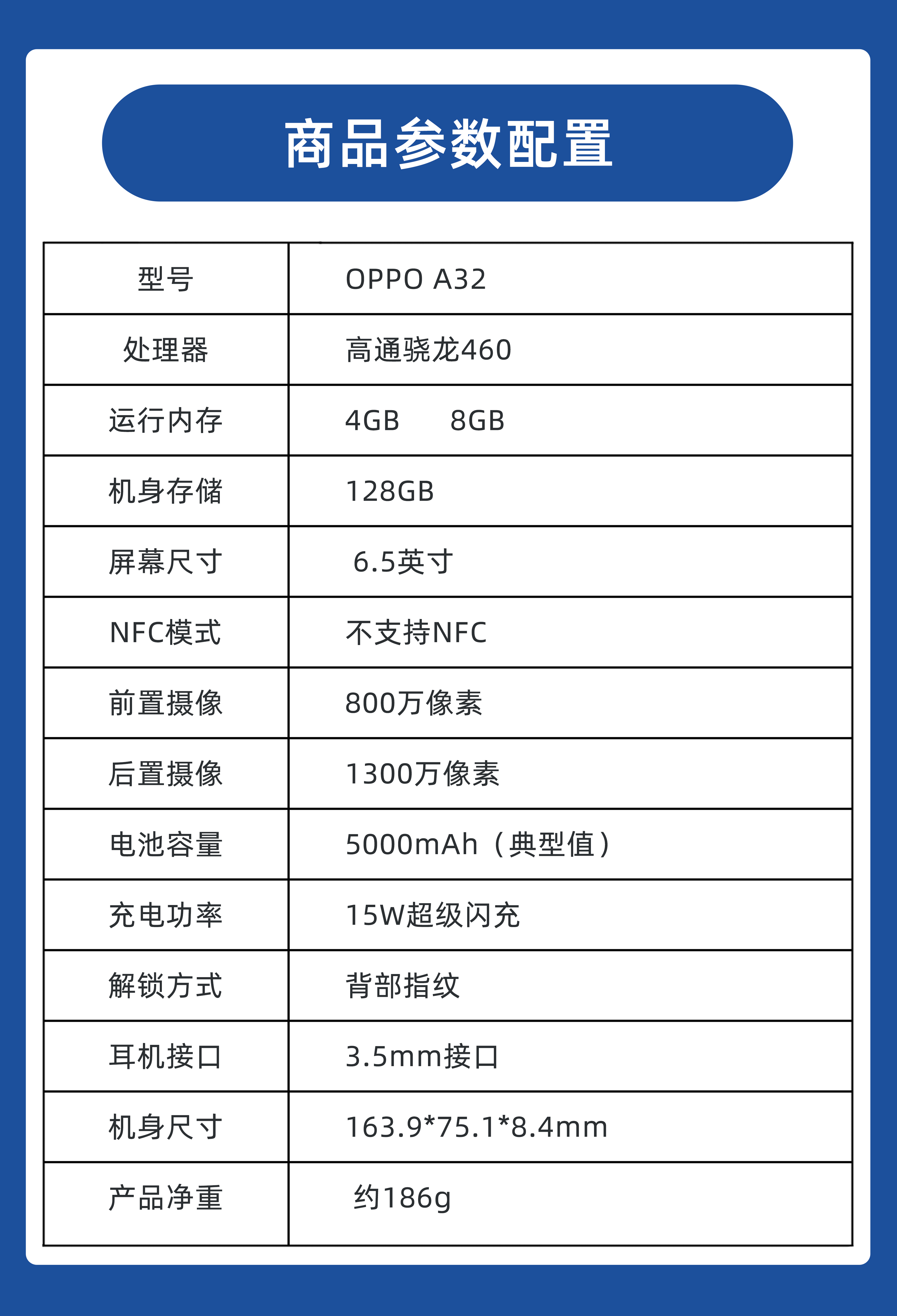 oppoa32手机配置参数图片