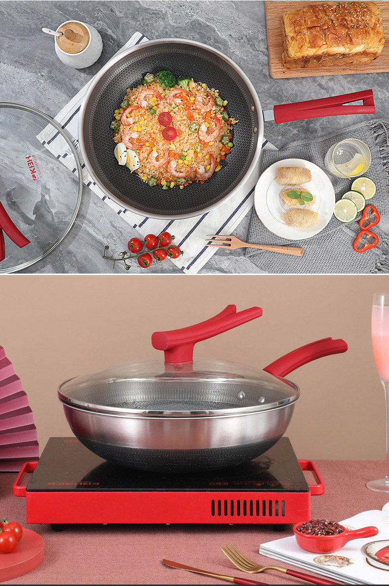康巴赫蜂巢专利第三代不粘锅炒锅 32cm kg-tm1596