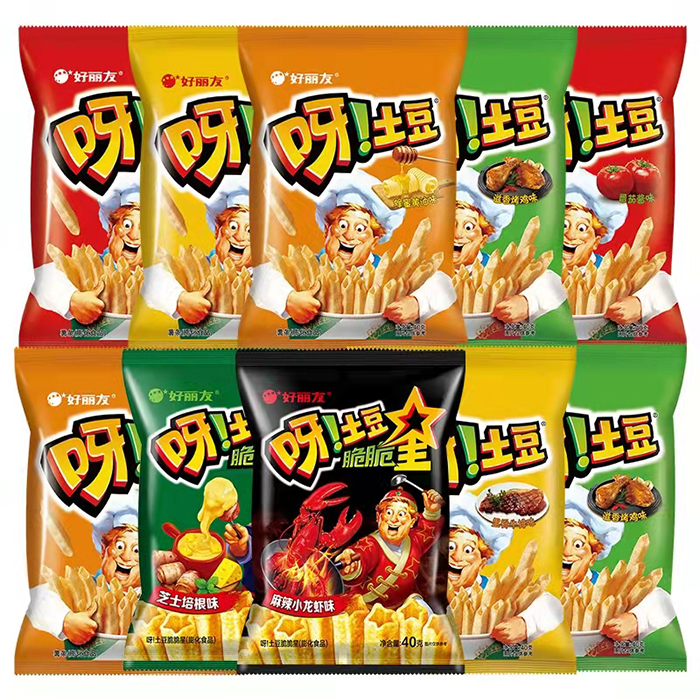 呀土豆麻辣小龙虾味40g40g32包箱博通商贸