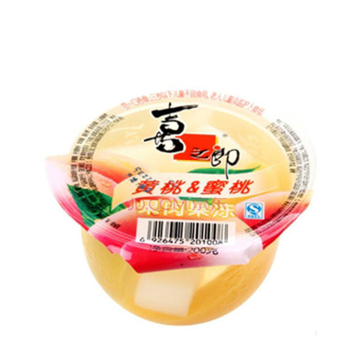 喜之郎杯装黄桃果肉果冻200g个博通商贸
