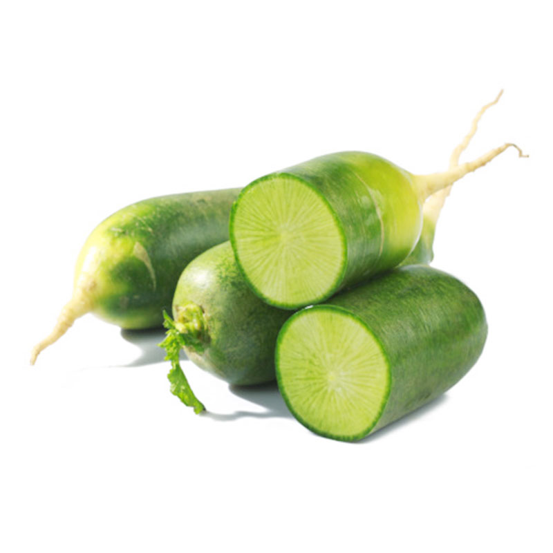 农家种植 新鲜青萝卜2个 约1500g 绿色无公害