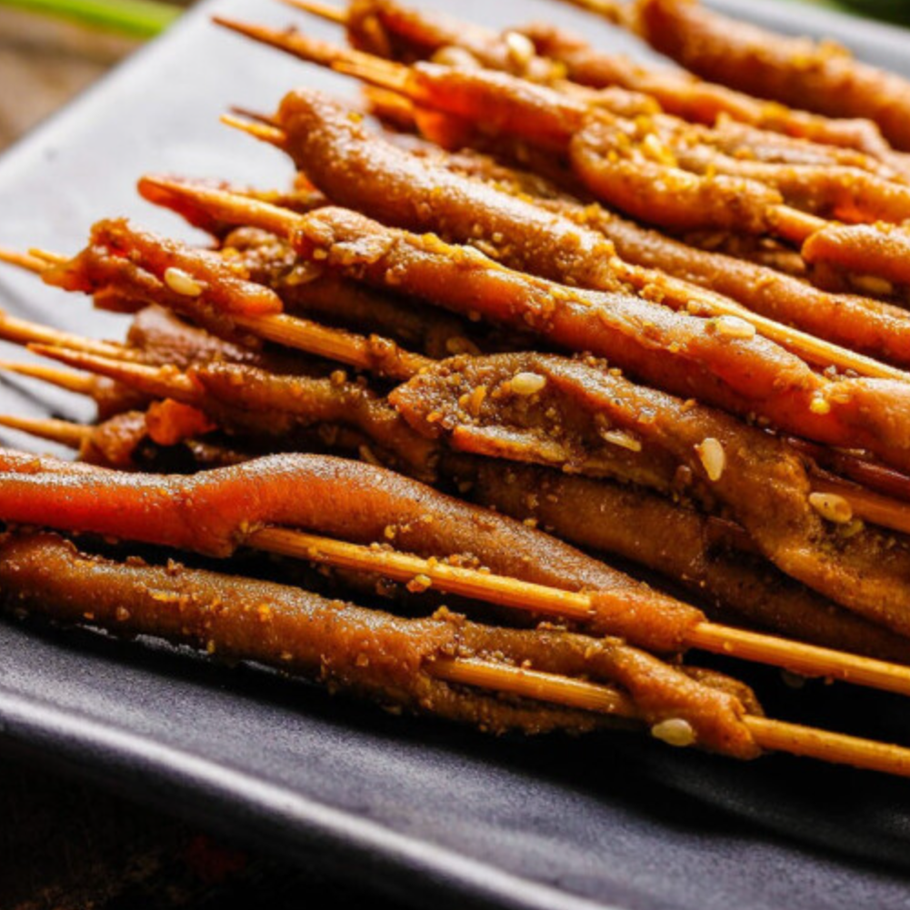 锅圈食汇烧烤鸭肠小串20串*3把 共240g